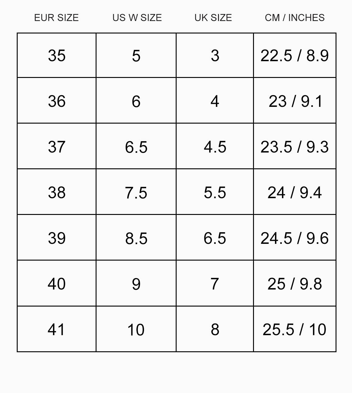 Size guide