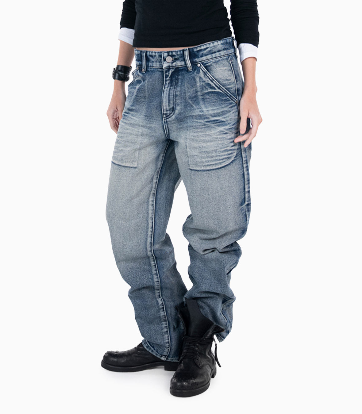 Straight Blue Jeans